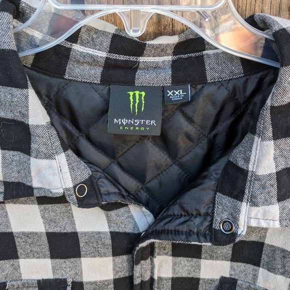 Monster Energy Flannel Jacket Quilted 